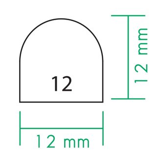  Stift-hak 12 zwart