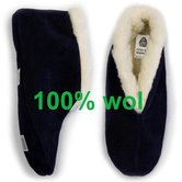 Spaanse slof 100%wol navy